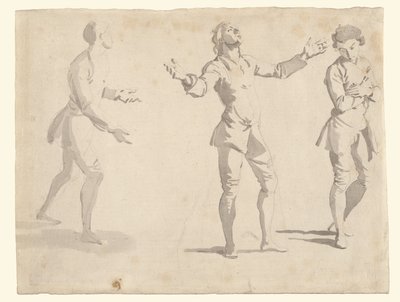 Tři figurální studie od Giovanni Paolo Panini