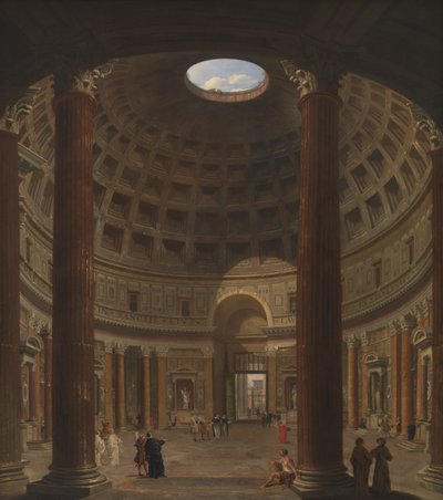 Interiér Pantheonu, Řím od Giovanni Paolo Pannini