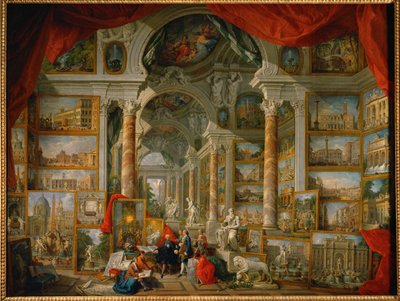 Galerie pohledů na moderní Řím ... od Giovanni Paolo Pannini or Panini