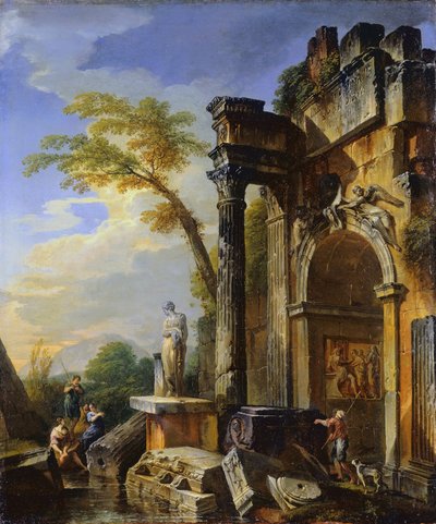 Ruiny vítězného oblouku v římské Campagna, 17171719 od Giovanni Paolo Pannini