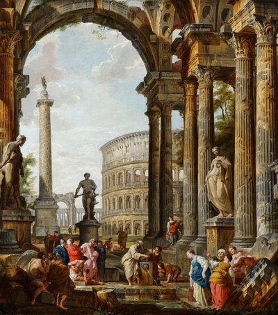 Filozof Diogenes shazuje svou misku od Giovanni Paolo Pannini