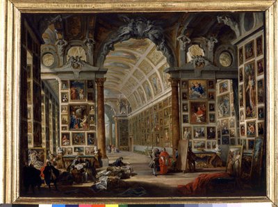 Galerie kardinála Silvio Valenti Gonzague (Gonzaga v italštině od Giovanni Paolo Pannini