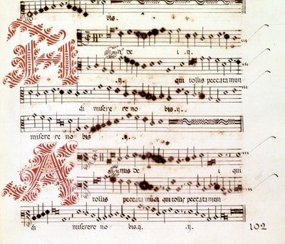 Agnus Dei "Mágů z Mantovy" od Giovanniho Pierluigiho da Palestrina (1525 - 1594), italského skladatele. od Giovanni Pierluigi da (after) Palestrina