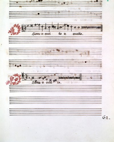 OSANNA rukopis „Messes of Mantova“ Giovanni Pierluigi da Palestrina (1525 - 1594), italský skladatel. od Giovanni Pierluigi da (after) Palestrina