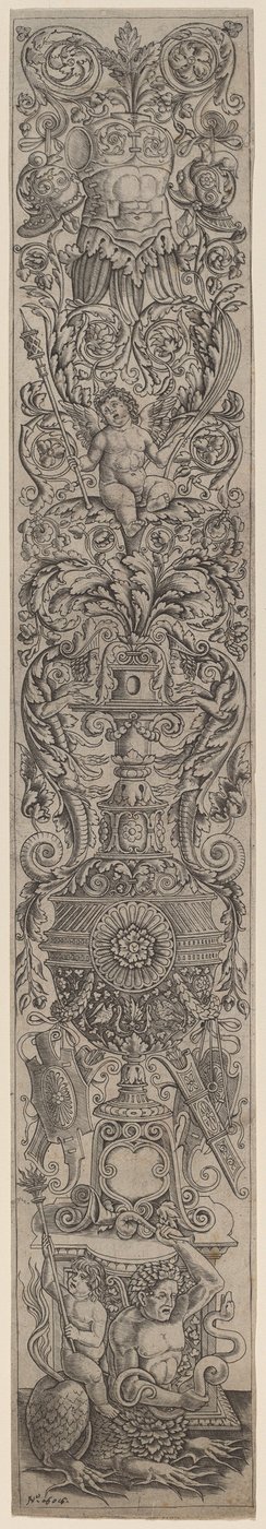 Ornament Panel: Triton Ridden by a Child od Giovanni Pietro Birago and Zoan Andrea