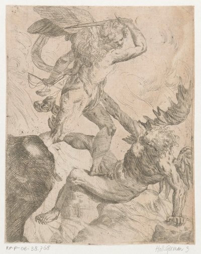 Archanděl Michael bojuje s ďáblem od Giovanni Pietro Possenti