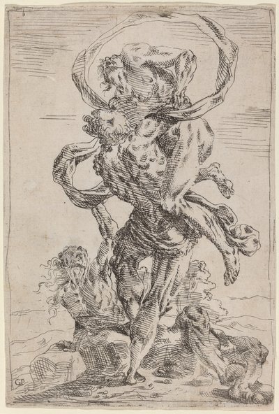 Herkules a Antaeus od Giovanni Pietro Possenti