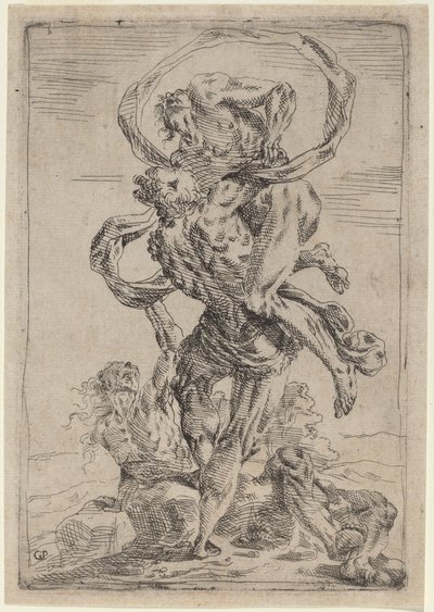Herkules a Antaeus od Giovanni Pietro Possenti