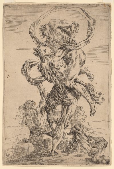 Herkules a Antaeus od Giovanni Pietro Possenti
