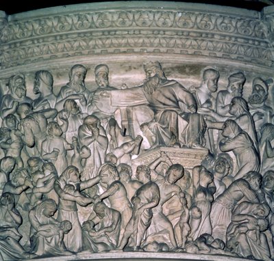 Detail kazatelny, 1302-10 mramor od Giovanni Pisano
