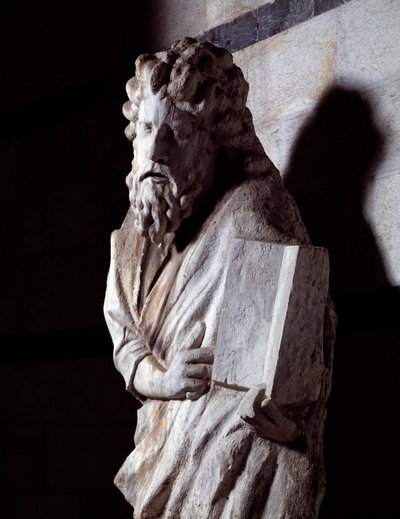 Postava proroka (Marble Sculpture, cca 1306) od Giovanni Pisano