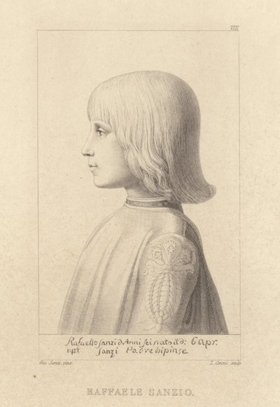 Portrét umělce Raphaela jako malého chlapce od Giovanni Santi or Sanzio