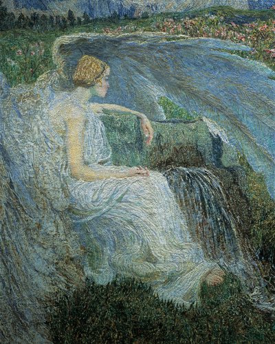 Láska u pramene života aneb Milenci u pramenů života, Giovanni Segantini, detail od Giovanni Segantini