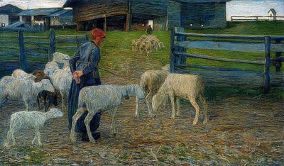Vraťte se do stáje. 1888 od Giovanni Segantini