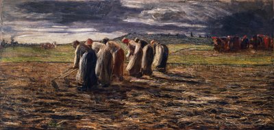 Sklizeň brambor, Giovanni Segantini (1858-1899) od Giovanni Segantini