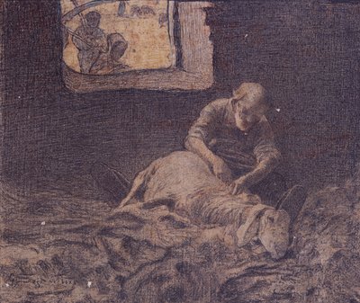 Střihač ovcí od Giovanni Segantini