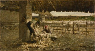 Stříhání ovcí od Giovanni Segantini