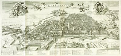 Pohled na Turín, 1672 od Giovanni Tommaso Borgonio