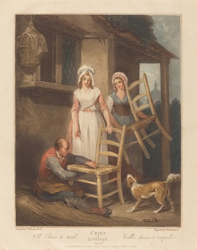 Staré židle opravit od Giovanni Vendramini after Francis Wheatley