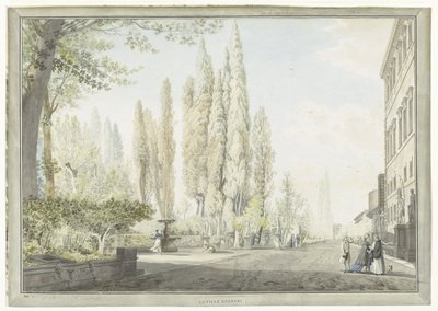Pohled na Villa Montalto v Římě La ville Negroni (název na objektu) Pohledy na Řím a okolí (název série) od Giovanni Volpato
