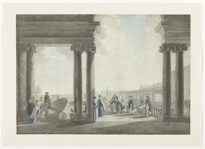 Pohled do zahrad Villa Medici v Římě (titul na objektu) Pohledy na Řím a okolí (název série) od Giovanni Volpato
