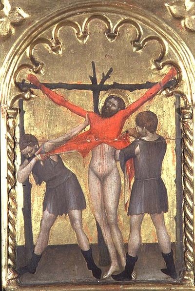 Kristus na kříži, detail z polyptychu Ospedale della Misericordia, 1353-63 od Giovanni da Milano