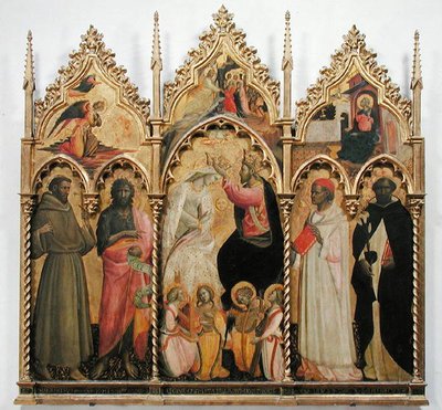 Korunovace Panny Marie se svatými, kolem 1420 (tempera na panelu) od Giovanni dal Ponte