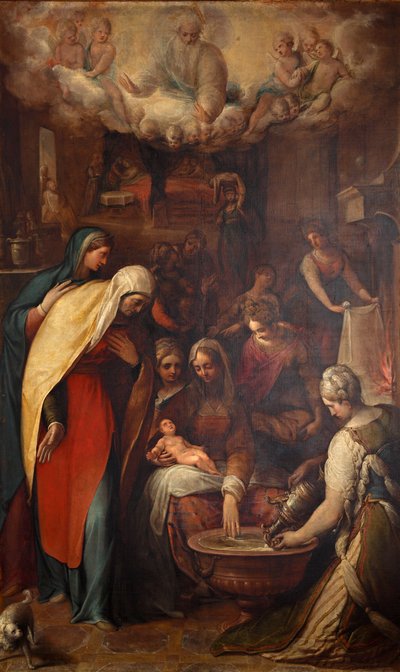 Narození Panny Marie, konec 16. od Giovanni de Vecchi