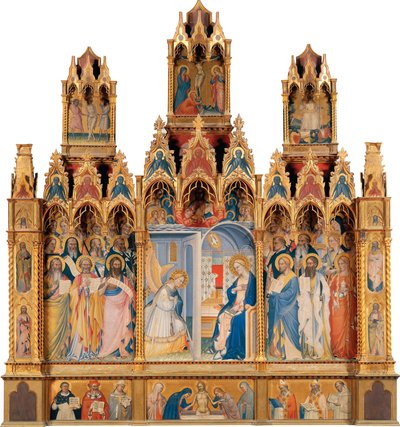 Italština:  Anunciazione Polyptych Zvěstování Panny Marie od Giovanni del Biondo