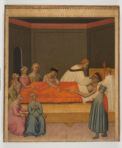 Extreme Unction, cca 1360 (teplota na panelu) od Giovanni del Biondo dal Casentino