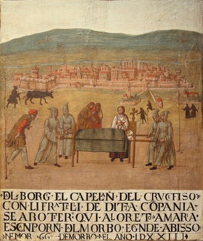 Pouť Compagnia del Crocifisso do Loreta, první polovina 16. stol. od Giovanni del Leone