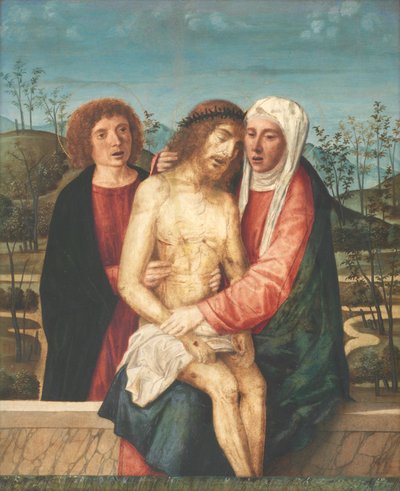 Pieta s Pannou a svatým Janem od Giovanni di Niccolo Mansueti