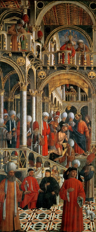 Křest sv. Aniana sv. Markem, kolem roku 1524 od Giovanni di Niccolo Mansueti
