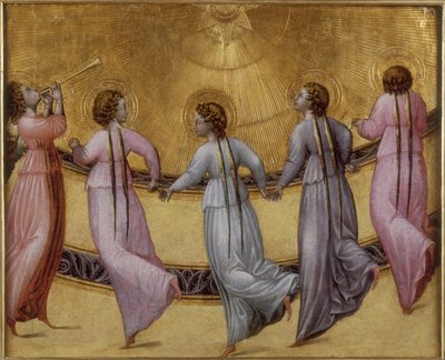 Pět tančících andělů, asi 1436 od Giovanni di Paolo