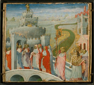 La procession de Saint Gregoire au Chateau Saint-Ange -Procese svatého Řehoře na zámku Sant
