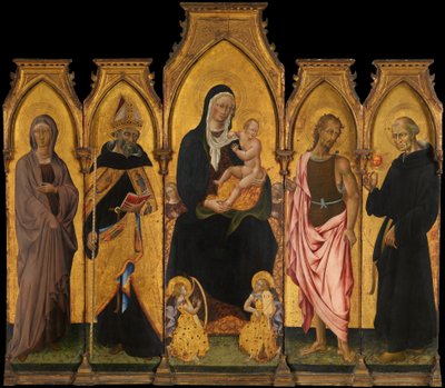 Madona a dítě se svatými, 1454. od Giovanni di Paolo