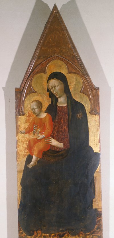 Madona s dítětem, detail polyptychu od Giovanniho di Paola (asi 1403-1482) od Giovanni di Paolo