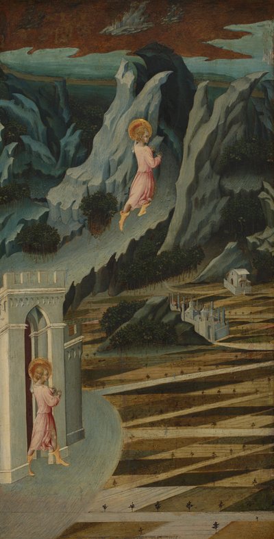 Svatý Jan Křtitel vstupuje na poušť od Giovanni di Paolo