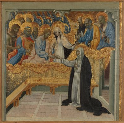 Mystická svatba svaté Kateřiny Sienské. od Giovanni di Paolo