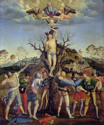Umučení svatého Šebestiána od Girolamo Genga