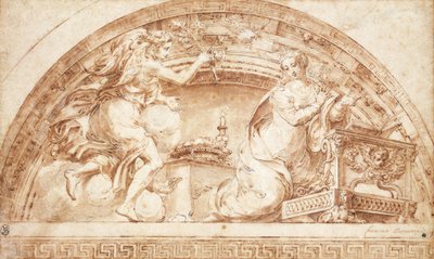 The Annunciation: Design for a Lunete, od Girolamo Mazzola Bedoli