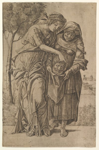 Judith a její služebná s hlavou Holoferna, 1500-1530. od Girolamo Mocetto