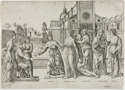Pomluva z Apelles, c. 1500-1506. od Girolamo Mocetto