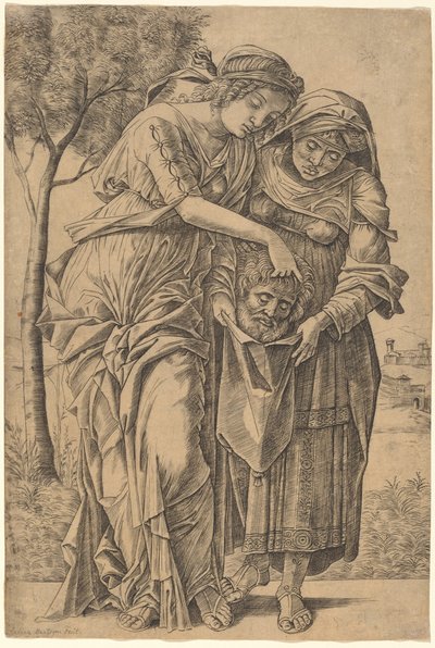 Judith s hlavou Holoferna od Girolamo Mocetto after Andrea Mantegna