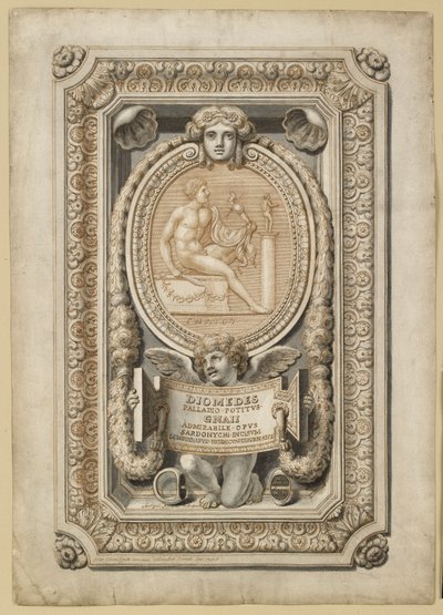 Návrh pro rytý drahokam v ozdobném prostředí, 1722 od Girolamo Odam