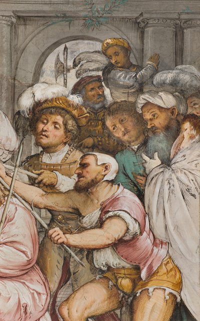 Central Nave, Fourth South Span, Coronation of Thorns, Girolamo Romanino od Girolamo Romanino