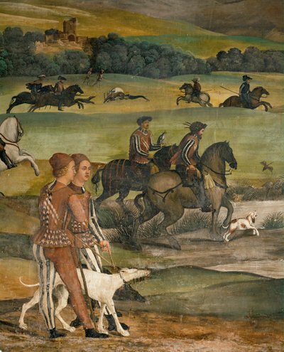 Návštěva dánského krále Kristiána v Malpagě v roce 1474 (freska) od Girolamo Romanino