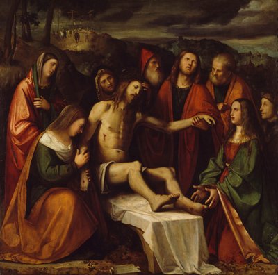 Pieta od Girolama Romanina (cca 1484-po 1562), olej na plátně od Girolamo Romanino