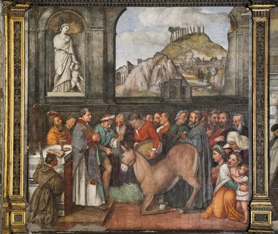 Zázrak muly, severní zeď, škola svatého, detail 2195188 od Girolamo Tessari