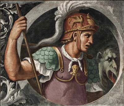 Svatý Jiří par Girolamo da Carpi (1501-1556). Freska, rozměr: 78x91,, Národní obrazová galerie, Ferrara od Girolamo da Carpi